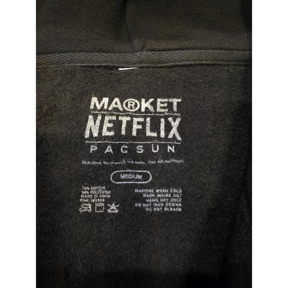 Squid Game Zip-up Hoodie Mens Size M Black Market Netflix Pacsun Heavyweight NWT - Picture 5 of 9